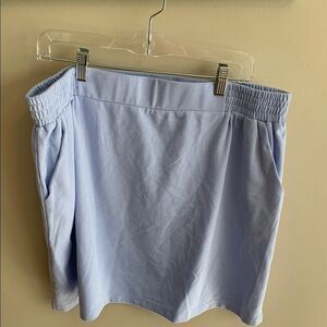 NEW Heyson Light Blue Knit Skirt Size 2X Elastic Waist Pockets Cotton Blend Flat